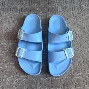 Birkenstock Arizona EVA Sandal Women's 8 Slip On Blue Lightweight Casual Buckle